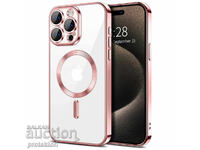 Husă colorată Chrome Mag pentru iPhone 16 Pro 6.3" auriu roz