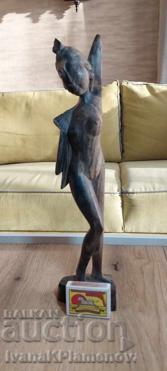 Sculptură în lemn pentru cunoscători, înălțime 32cm - 7