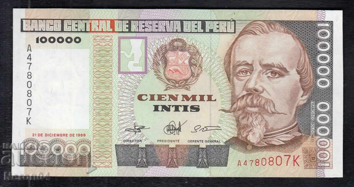 100000 инти 1989, Перу