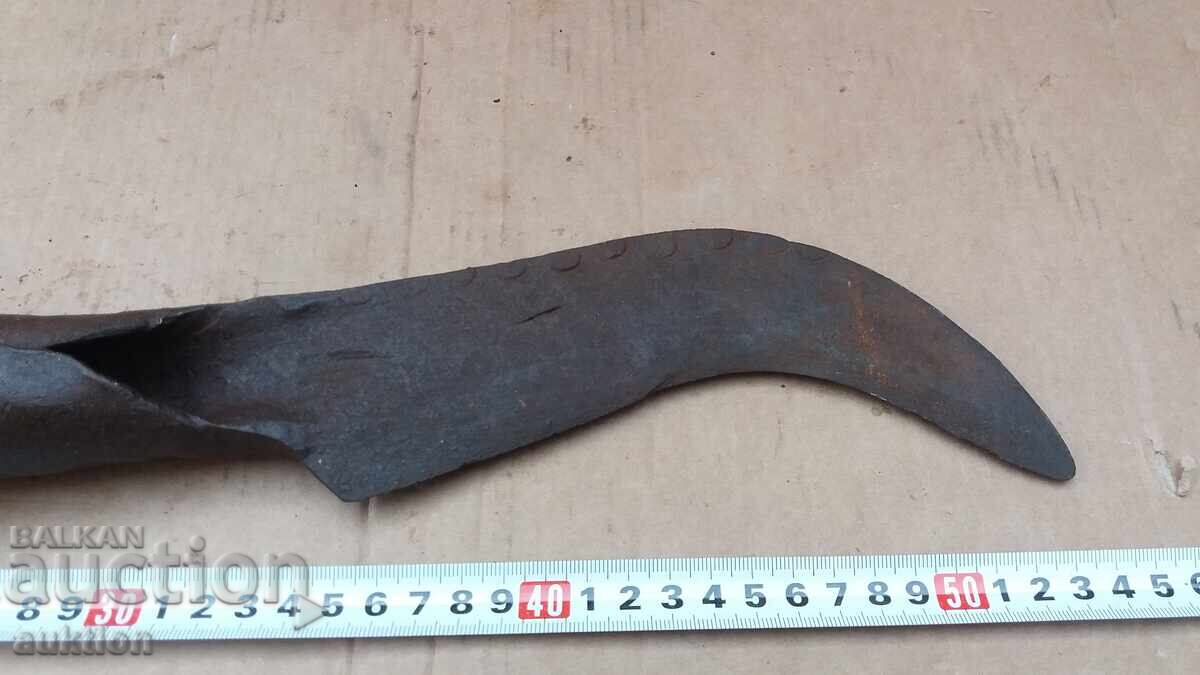MASSIVE WROUGHT IRON REVIVAL AXE, AXE BLADE - 6