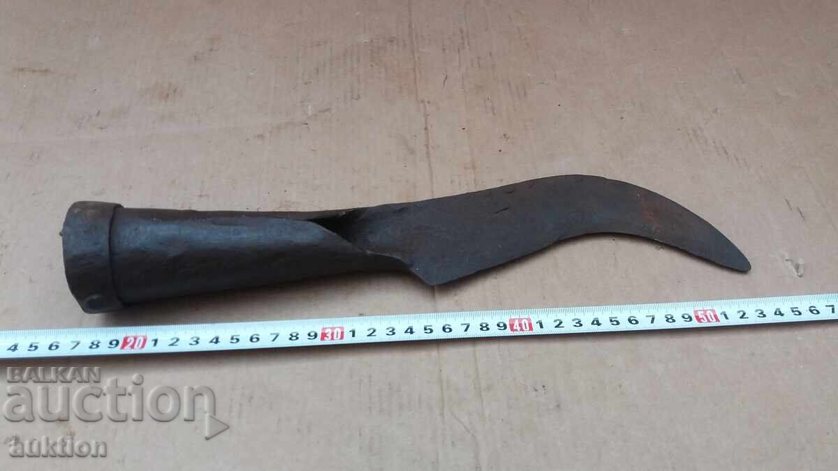 MASSIVE WROUGHT IRON REVIVAL AXE, AXE BLADE - 7