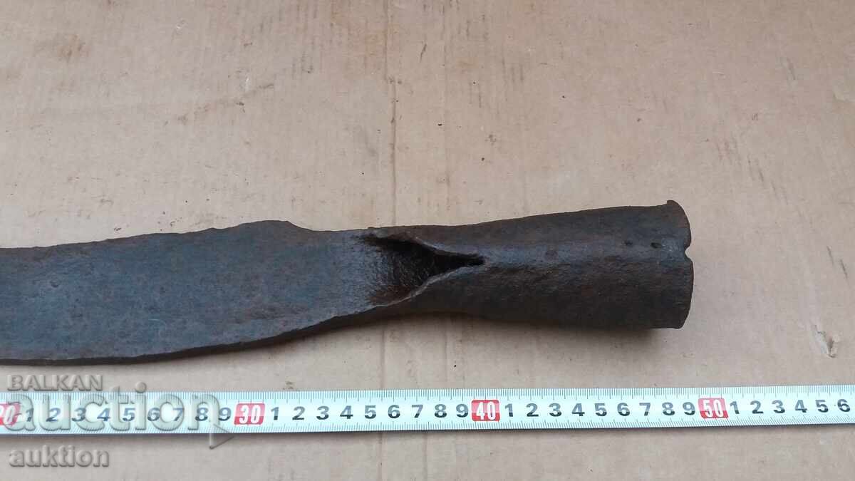 Delivery of MASSIVE WROUGHT IRON REVIVAL AXE, AXE BLADE Delivery of MASSIVE WROUGHT IRON REVIVAL AXE, AXE BLADE