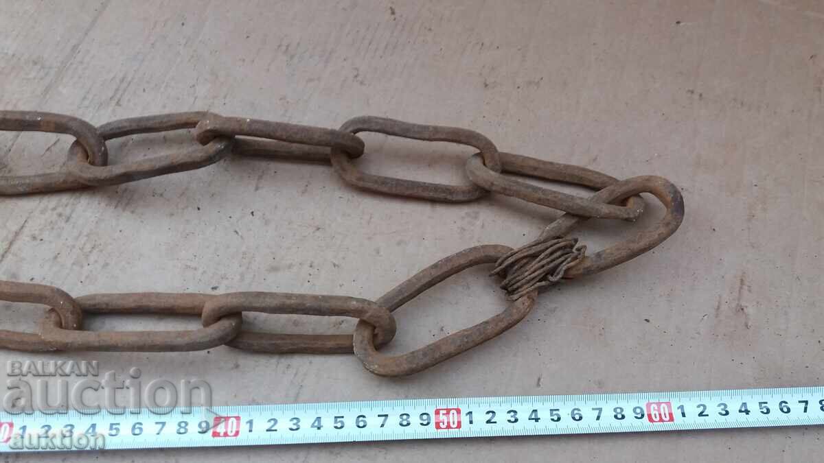 Auction OLD WROUGHT IRON REVIVAL FIREPLACE HOOK - CHAIN Auction OLD WROUGHT IRON REVIVAL FIREPLACE HOOK - CHAIN