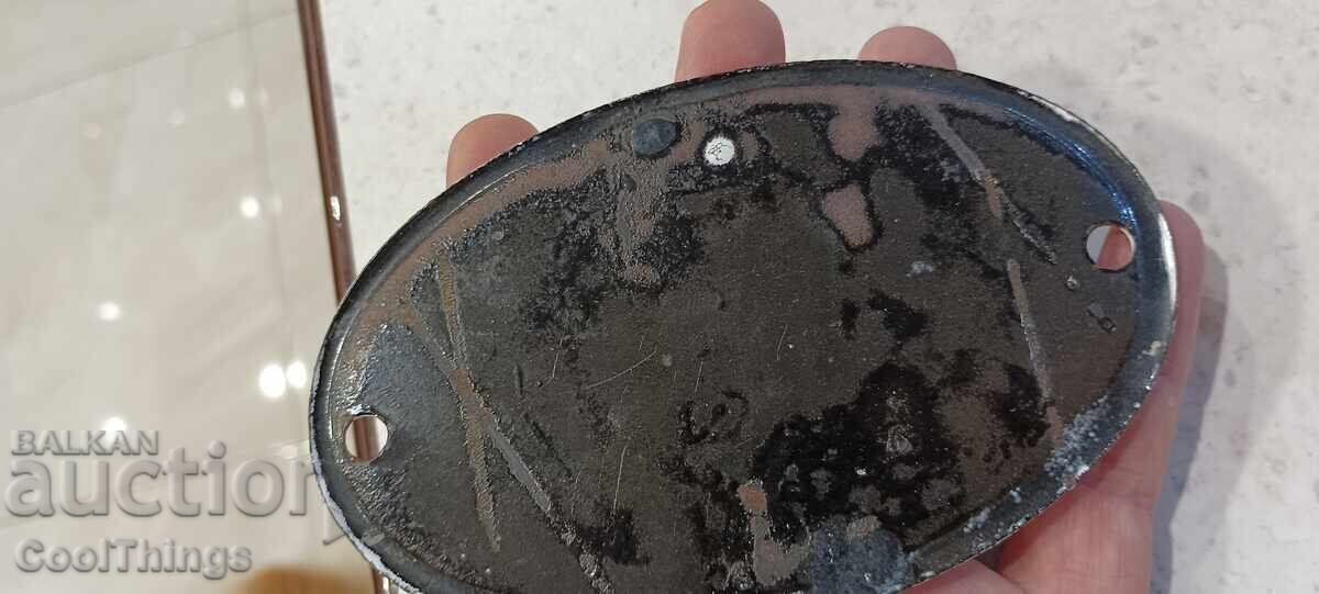 Old enameled sign for a vintage motorcycle - 5 Old enameled sign for a vintage motorcycle - 5