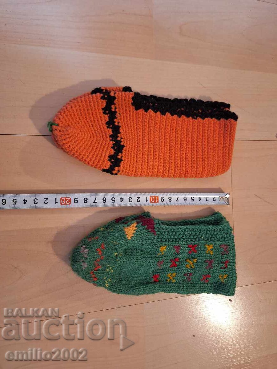 Woolen women's authentic slippers, two pairs Woolen women's authentic slippers, two pairs