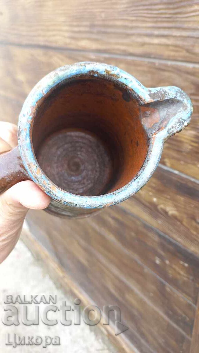 OLD CLAY PITCHER CERAMIC GLAZED - 5 OLD CLAY PITCHER CERAMIC GLAZED - 5