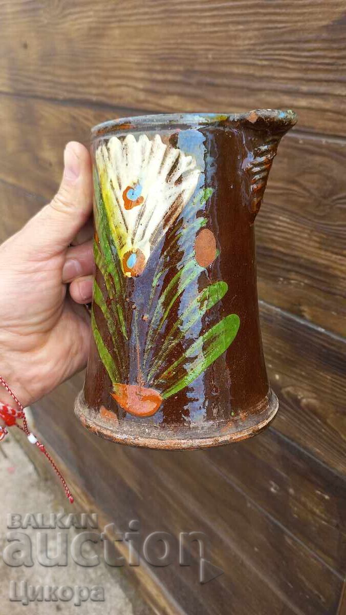 OLD CLAY PITCHER CERAMIC GLAZED - 6 OLD CLAY PITCHER CERAMIC GLAZED - 6