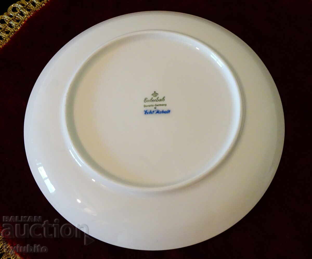 Delivery of Plate Bavarian porcelain cobalt, gold.