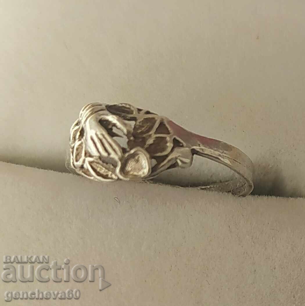 Delivery of Rare Revival Period Silver Ring, 800 Grade