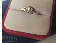 Rare Revival Period Silver Ring, 800 Grade