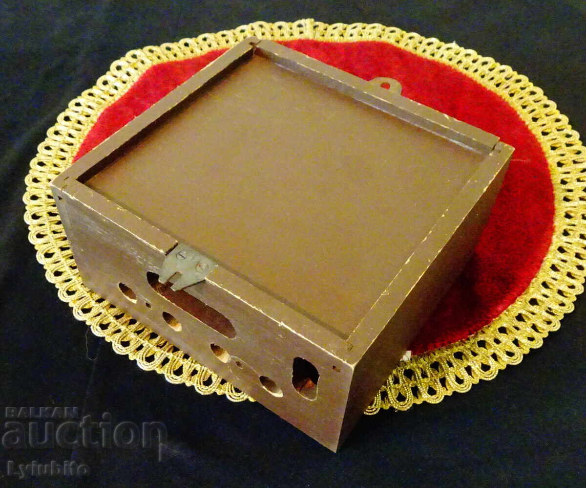 Clock mechanism box, wood