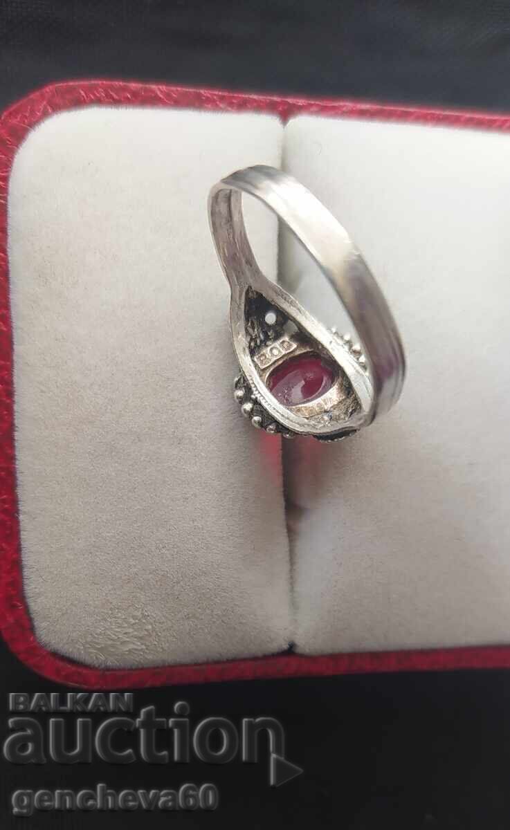 Revival ring with stone, silver 800 grade with price 25.00 BGN | € 12.78 Revival ring with stone, silver 800 grade with price 25.00 BGN | € 12.78