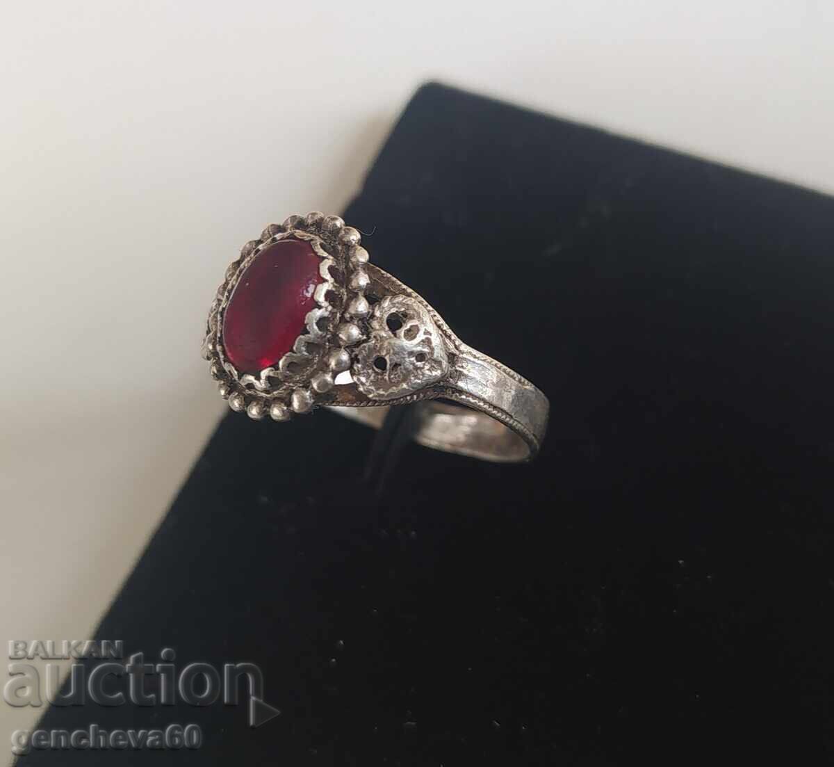 Revival ring with stone, silver 800 grade - 5 Revival ring with stone, silver 800 grade - 5