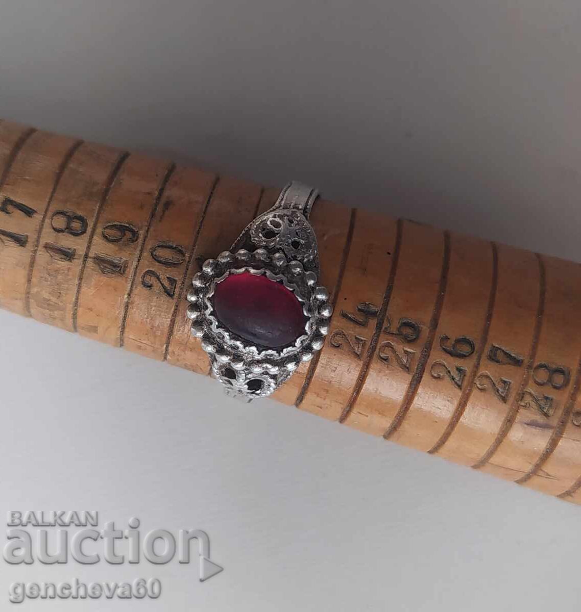 Revival ring with stone, silver 800 grade - 6 Revival ring with stone, silver 800 grade - 6