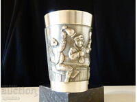 Ceașcă de staniu, halbă de staniu 300 ml., Cârciumă, poker