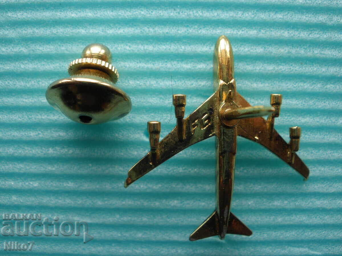 Delivery of Silver, gold-plated, aviator badge (brooch, pin) - "Airplane"