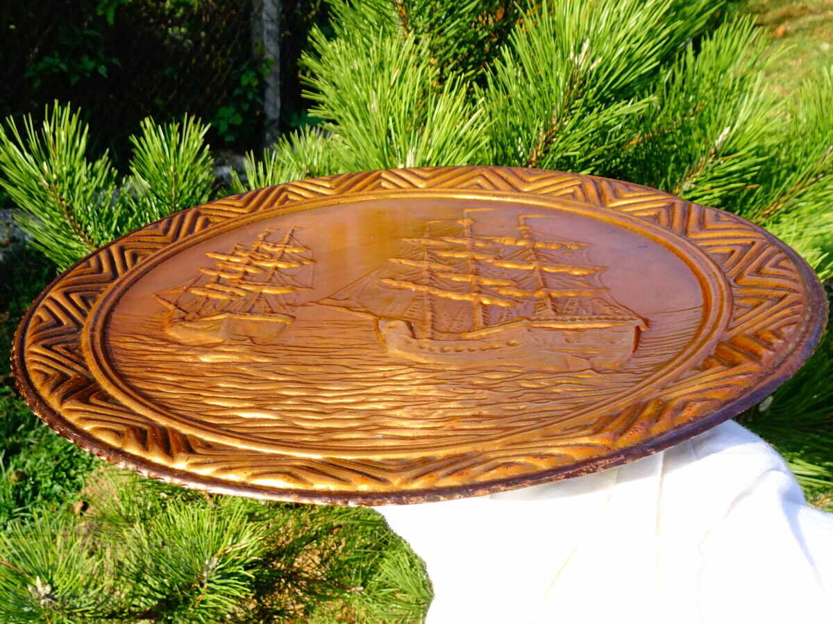 Relief copper picture, copper panel Ships. with price 29.00 BGN | € 14.83
