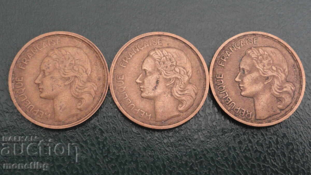 Delivery of France 1950-1952 - 10 Francs (B) 3 pieces Delivery of France 1950-1952 - 10 Francs (B) 3 pieces