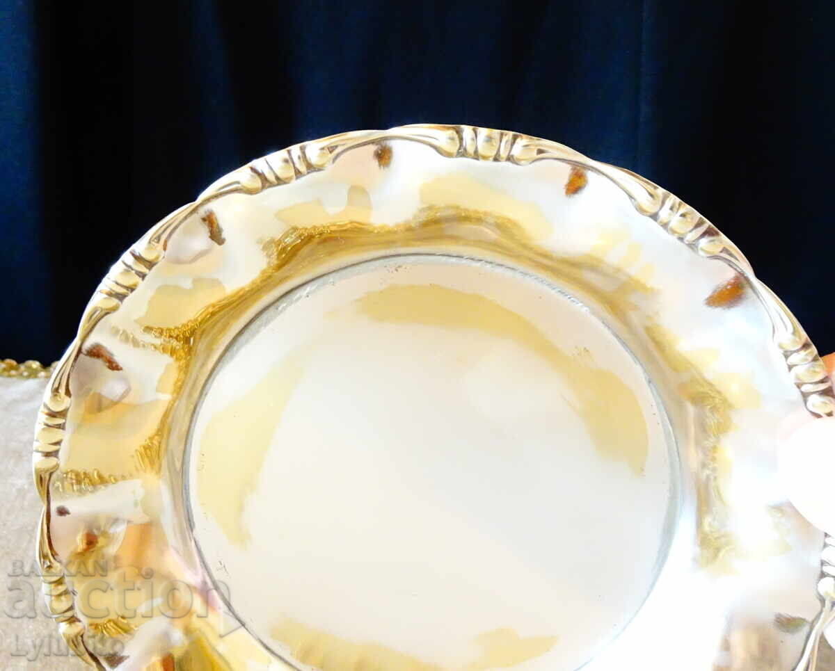 German silver-plated brass plate with price 6.00 BGN | € 3.07 German silver-plated brass plate with price 6.00 BGN | € 3.07