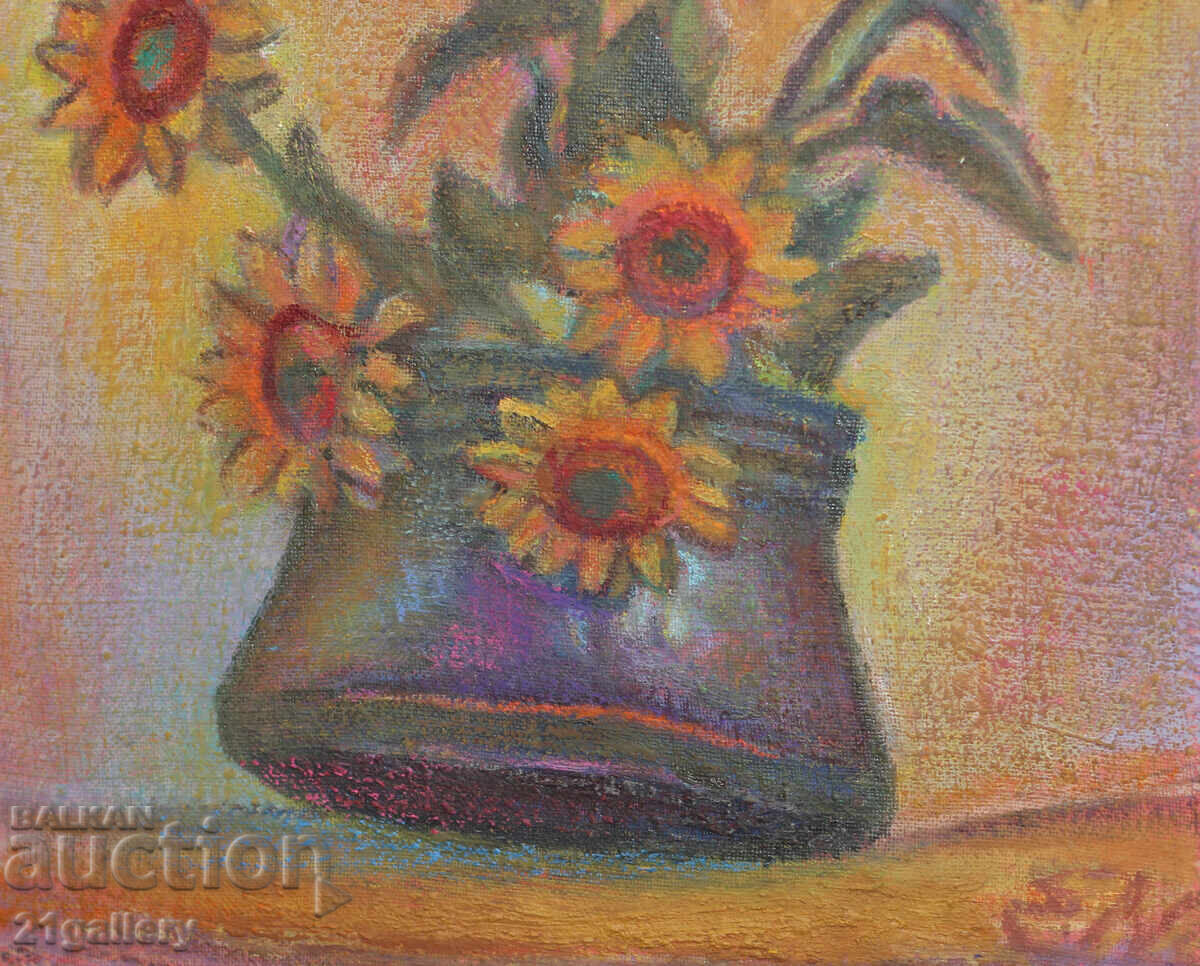 Elka Naydenova (1932 – 2016) Still Life with Flowers - 6 Elka Naydenova (1932 – 2016) Still Life with Flowers - 6