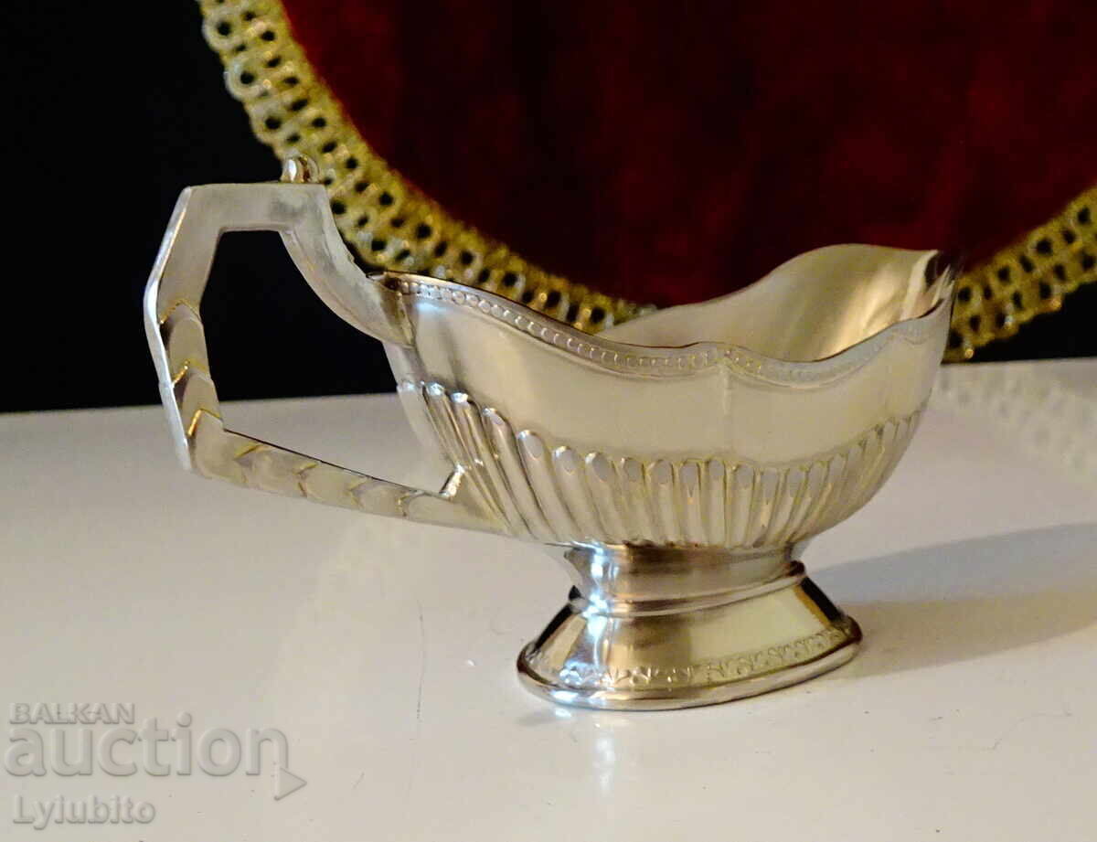 Δημοπρασία Ασημένια ιταλική σαλτσιέρα, μουσταρδιέρα Δημοπρασία Ασημένια ιταλική σαλτσιέρα, μουσταρδιέρα