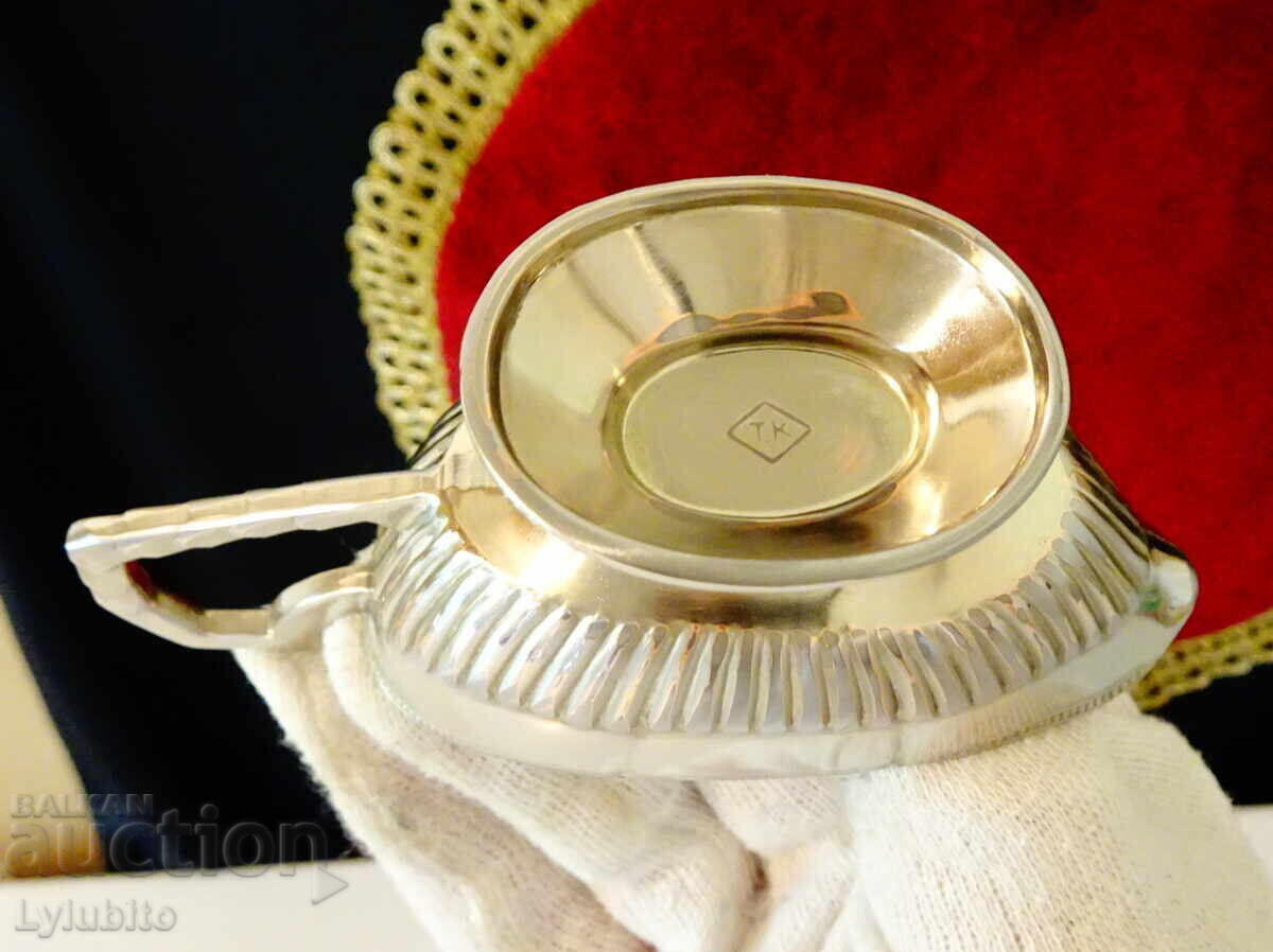 Ασημένια ιταλική σαλτσιέρα, μουσταρδιέρα - 7 Ασημένια ιταλική σαλτσιέρα, μουσταρδιέρα - 7