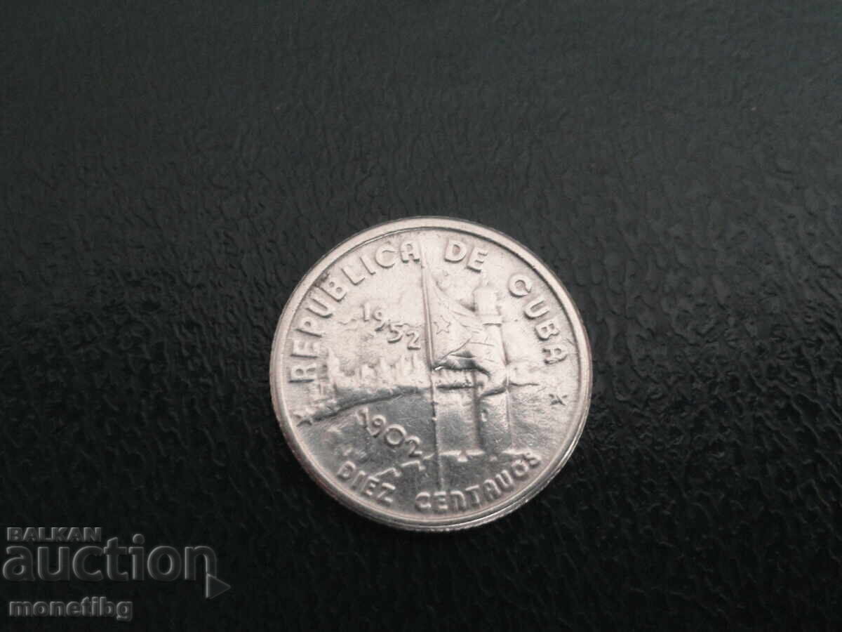 Cuba 1952 - 10 centavos ''50 ani Republica Cuba'' Ag - 5