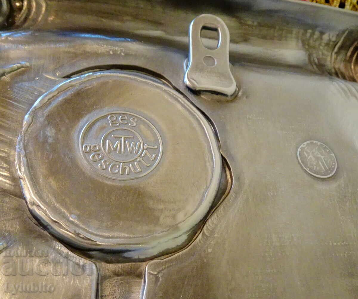 Plachetă germană, panou din cositor pur 620 gr - 7