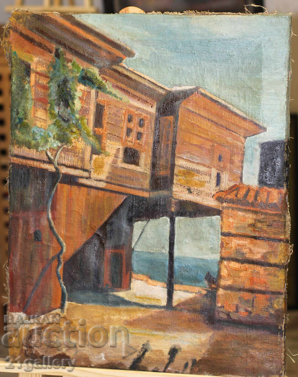 Auction Rural landscape, old oil painting Auction Rural landscape, old oil painting