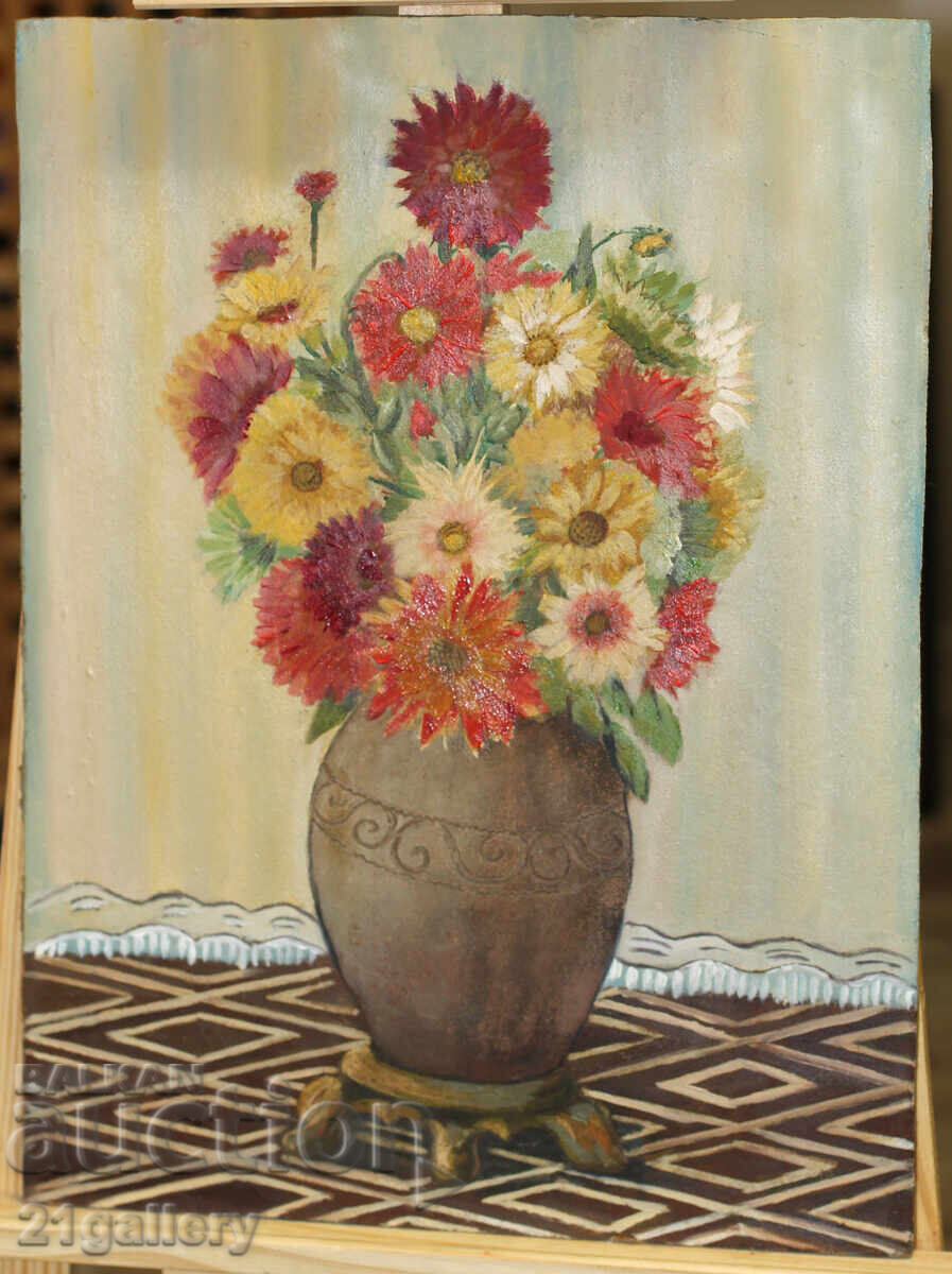 Auction Still life vase with flowers painting oil paints Auction Still life vase with flowers painting oil paints