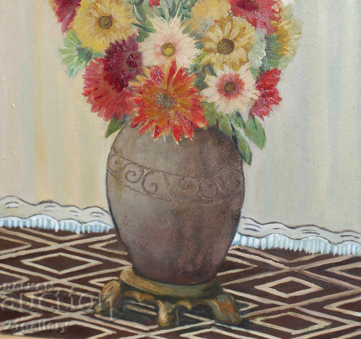 Still life vase with flowers painting oil paints - 6 Still life vase with flowers painting oil paints - 6