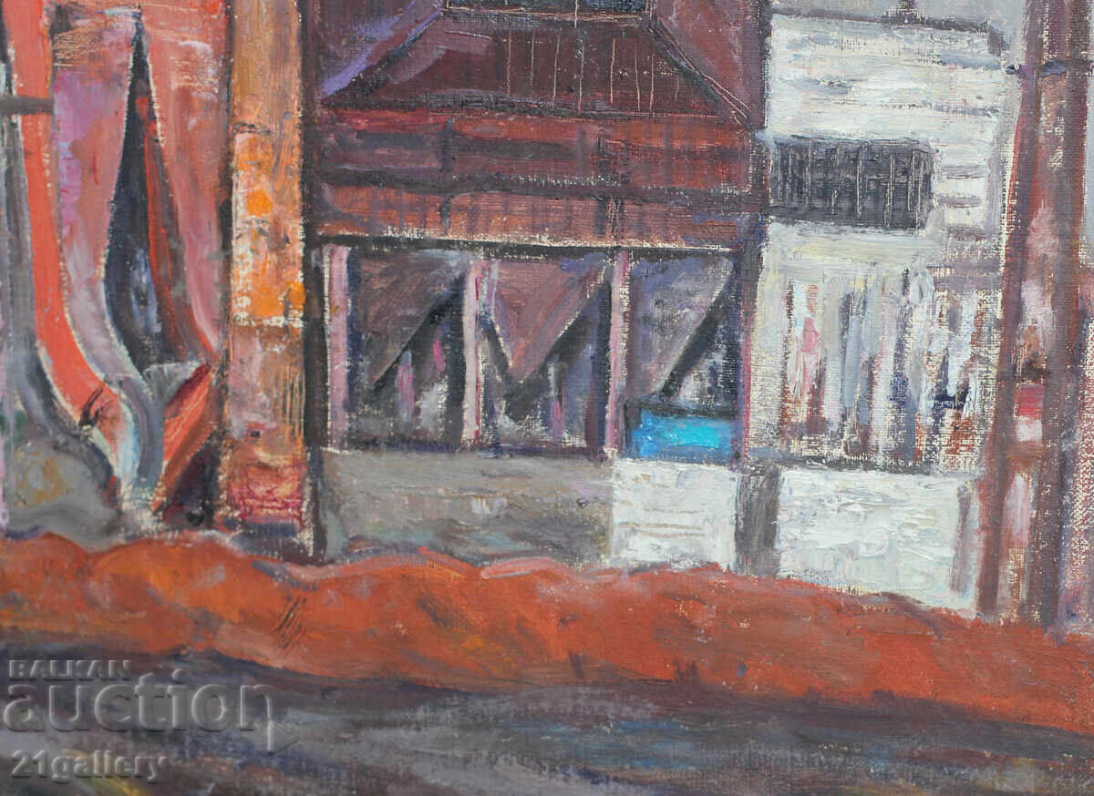 Factory, old oil painting - 5 Factory, old oil painting - 5