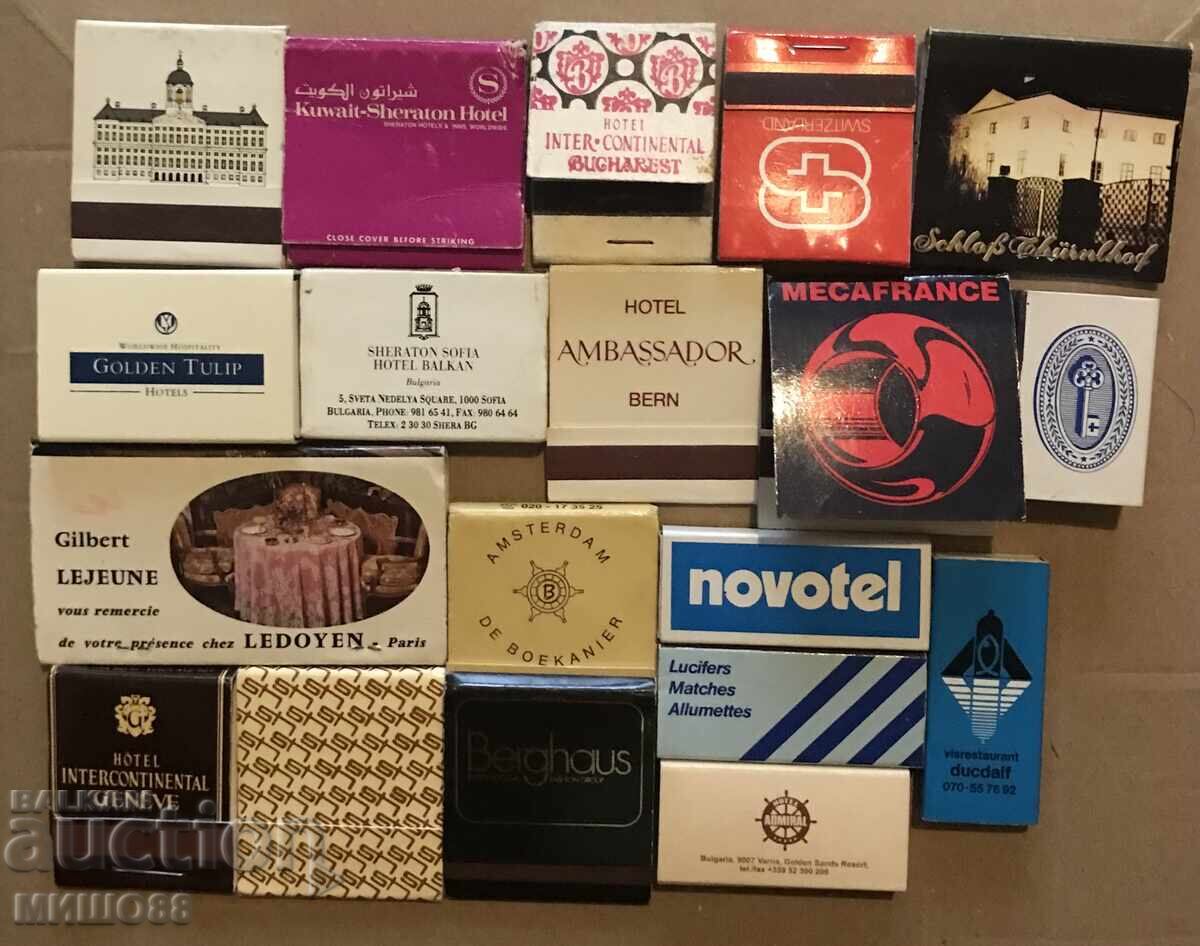 19 бр.рекламни кибритчета.