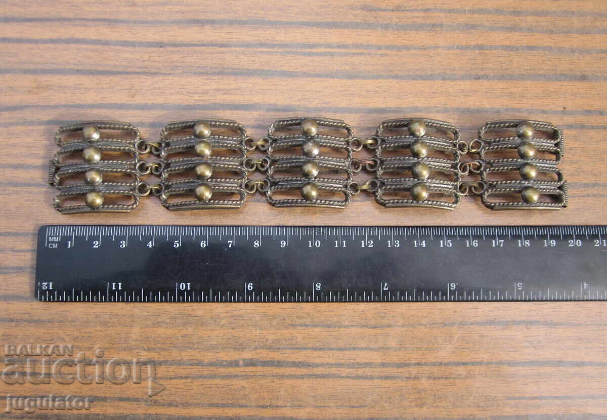 Bulgarian folklore bronze women's bracelet, folklore ornament - 6 Bulgarian folklore bronze women's bracelet, folklore ornament - 6