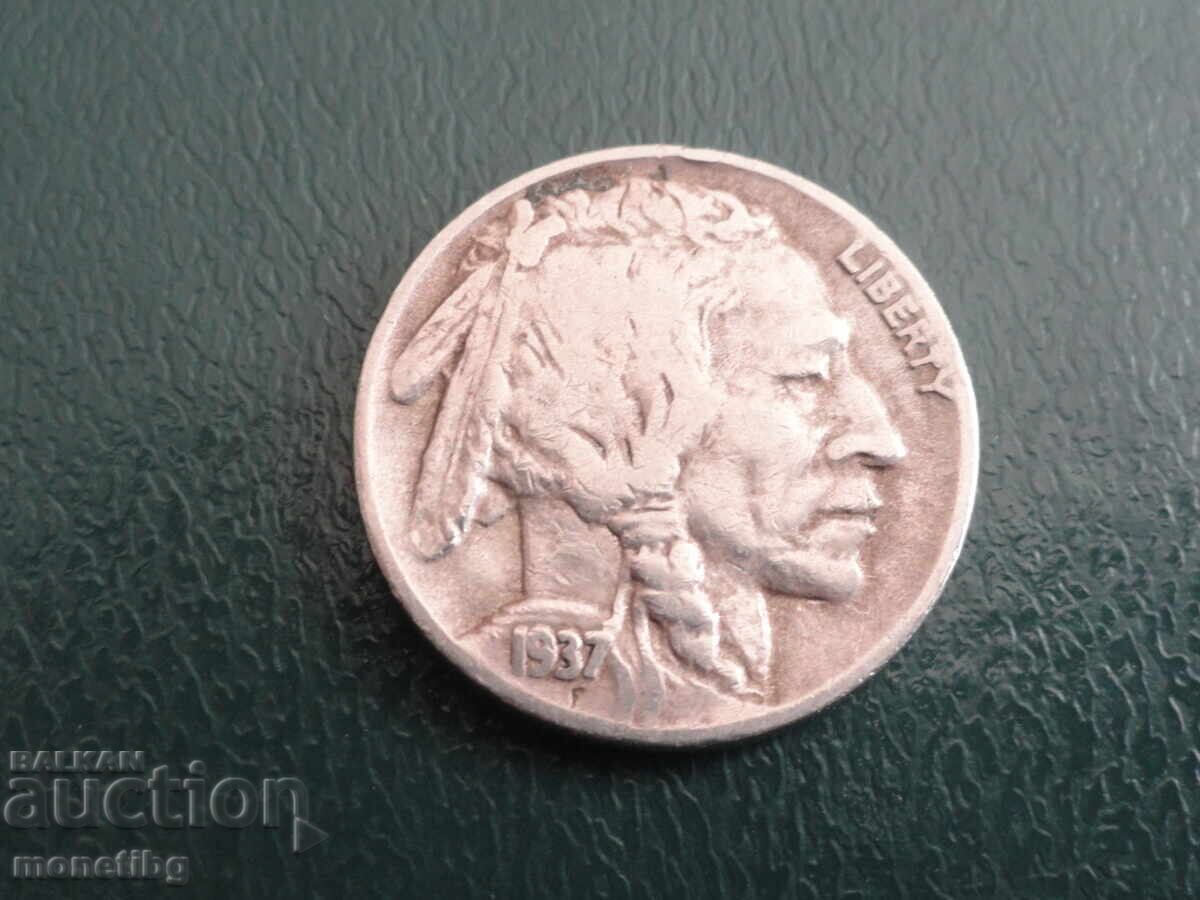 Licitație SUA 1937 - 5 cenți D (m) Licitație SUA 1937 - 5 cenți D (m)