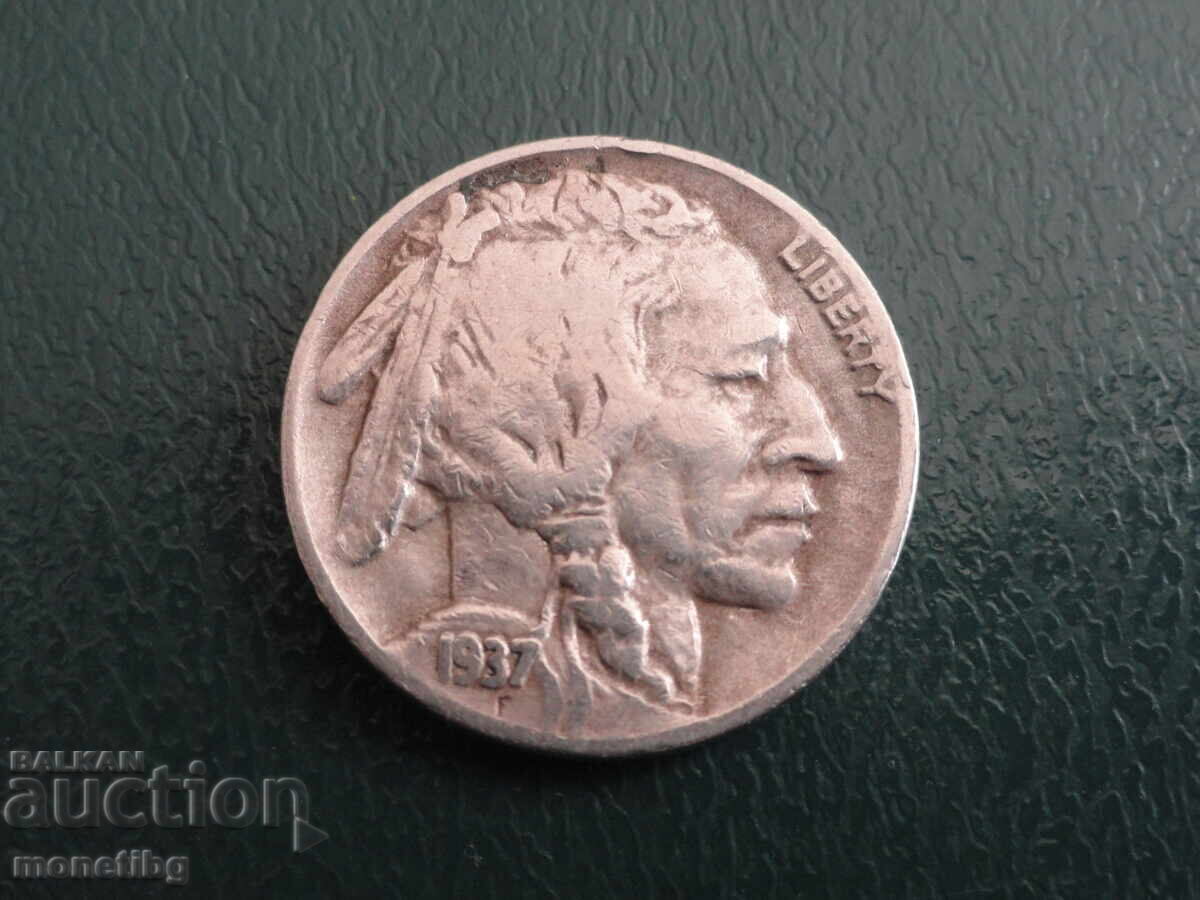 SUA 1937 - 5 cenți D (m) - 5 SUA 1937 - 5 cenți D (m) - 5