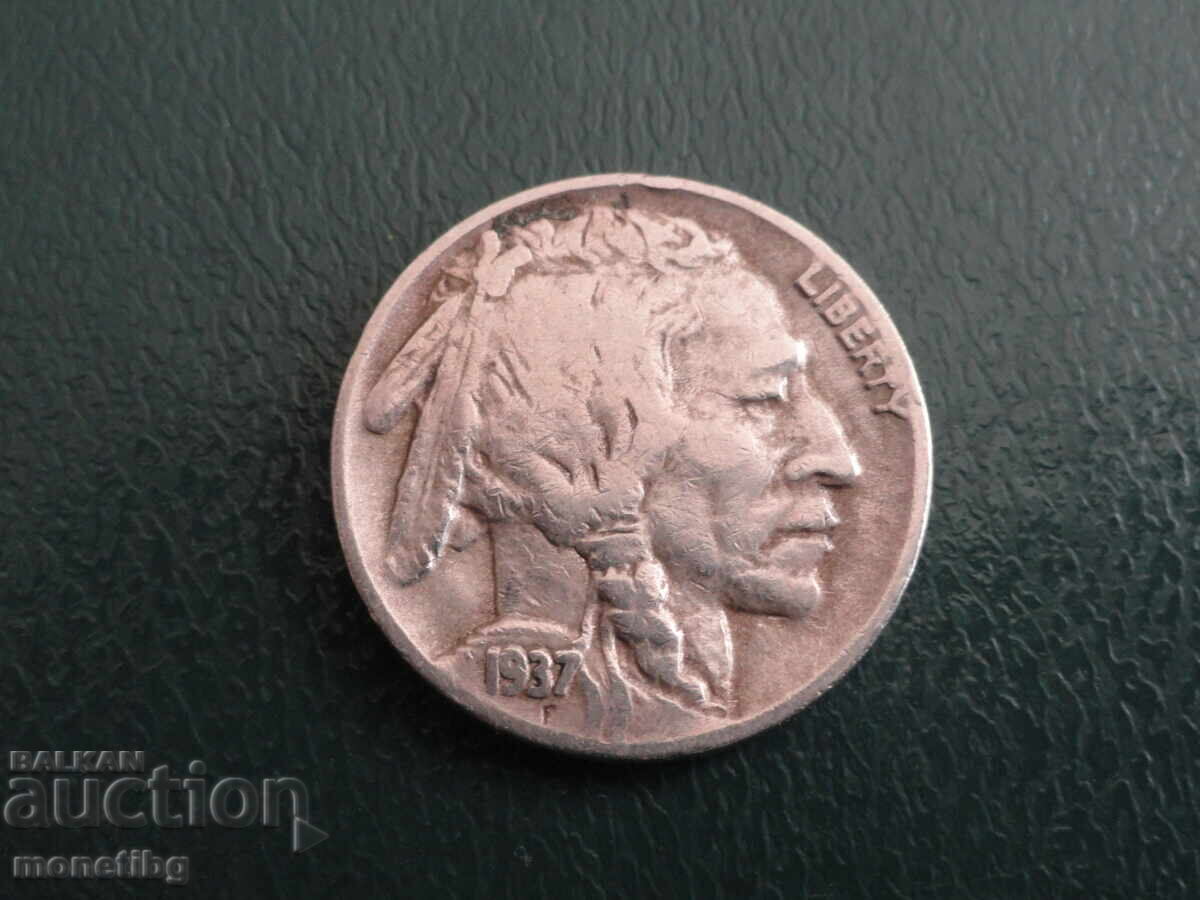 SUA 1937 - 5 cenți D (m) SUA 1937 - 5 cenți D (m)