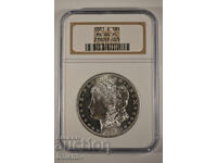 SUA 1 Dolar Morgan 1881 * MS64PL * NGC