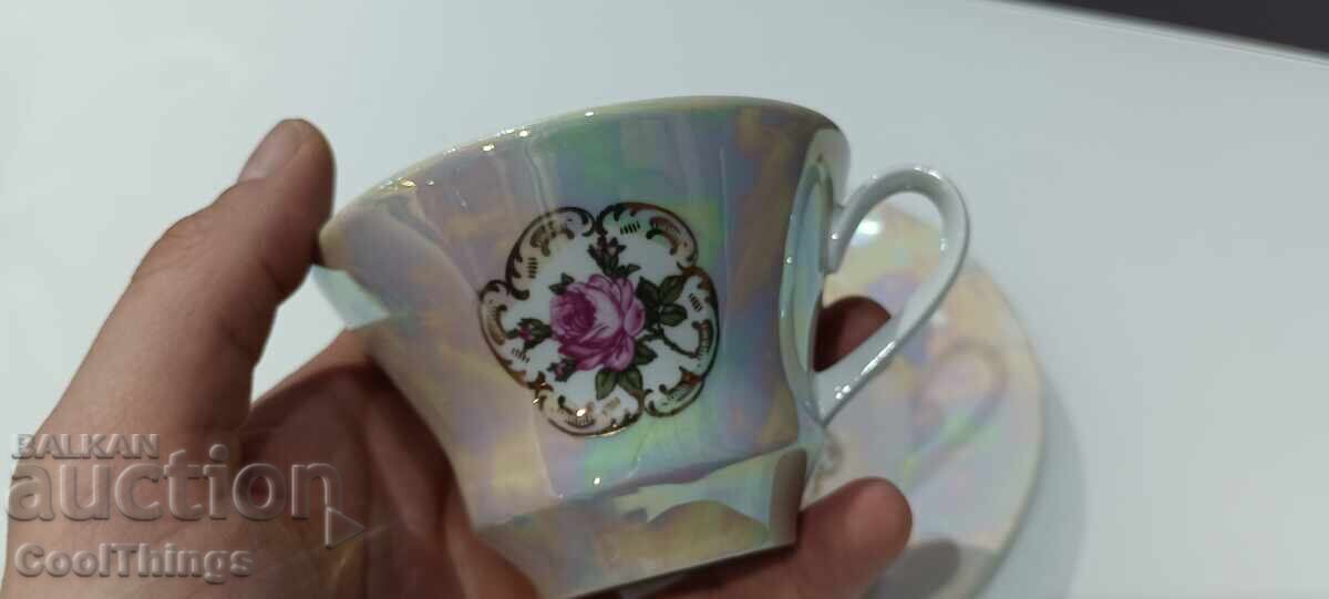 Delivery of Three-piece porcelain coffee set, marked Delivery of Three-piece porcelain coffee set, marked