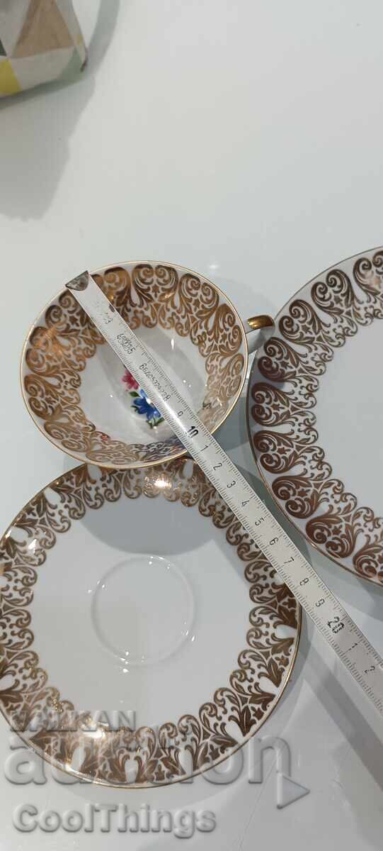 Delivery of Three-piece porcelain coffee set, marked Delivery of Three-piece porcelain coffee set, marked