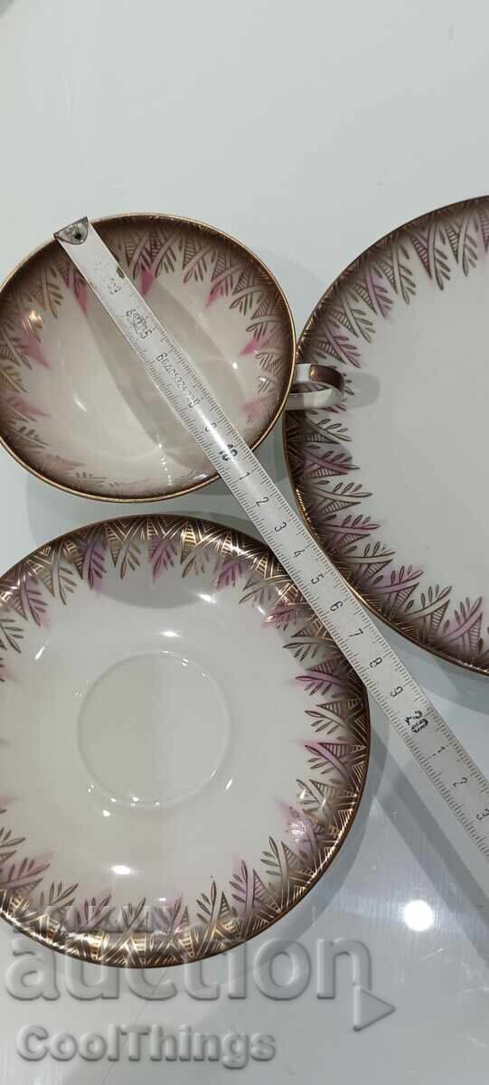 Delivery of Three-piece porcelain coffee set, marked Delivery of Three-piece porcelain coffee set, marked