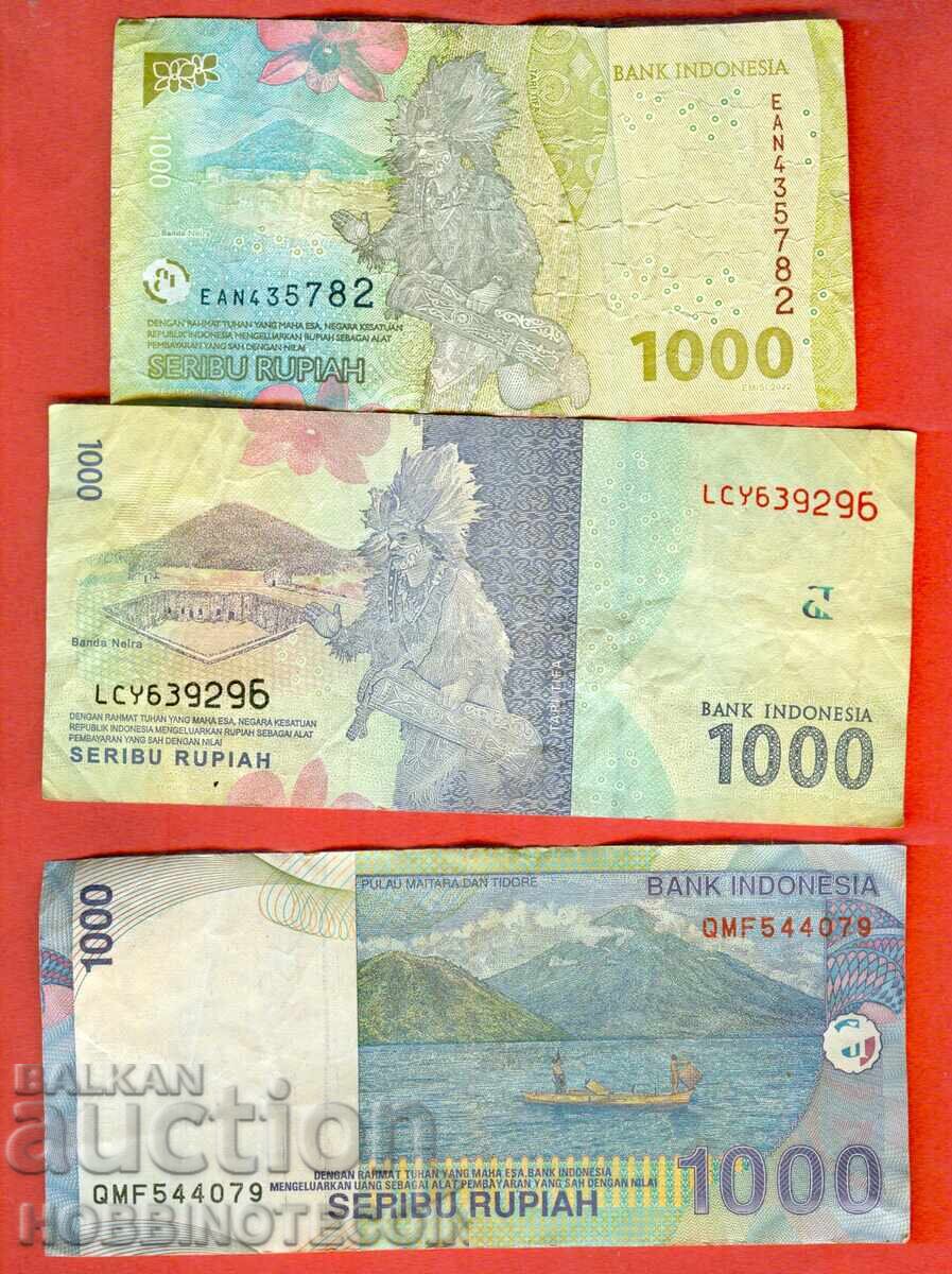 INDONESIA INDONESIA 3 x 1000 - 1,000 different emissions