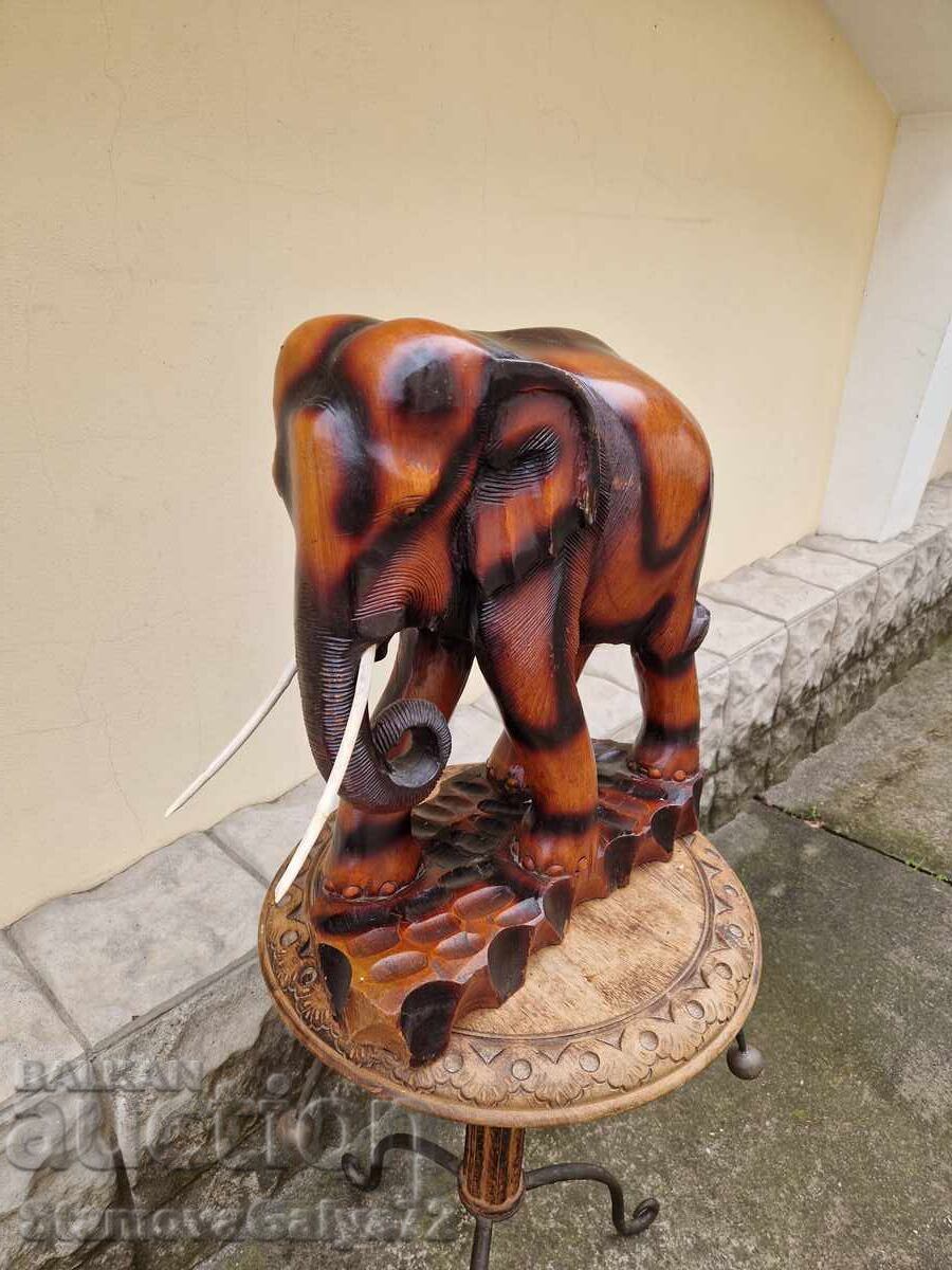 Δημοπρασία Τεράστια αντίκα ξύλινη φιγούρα αγαλματίδιο