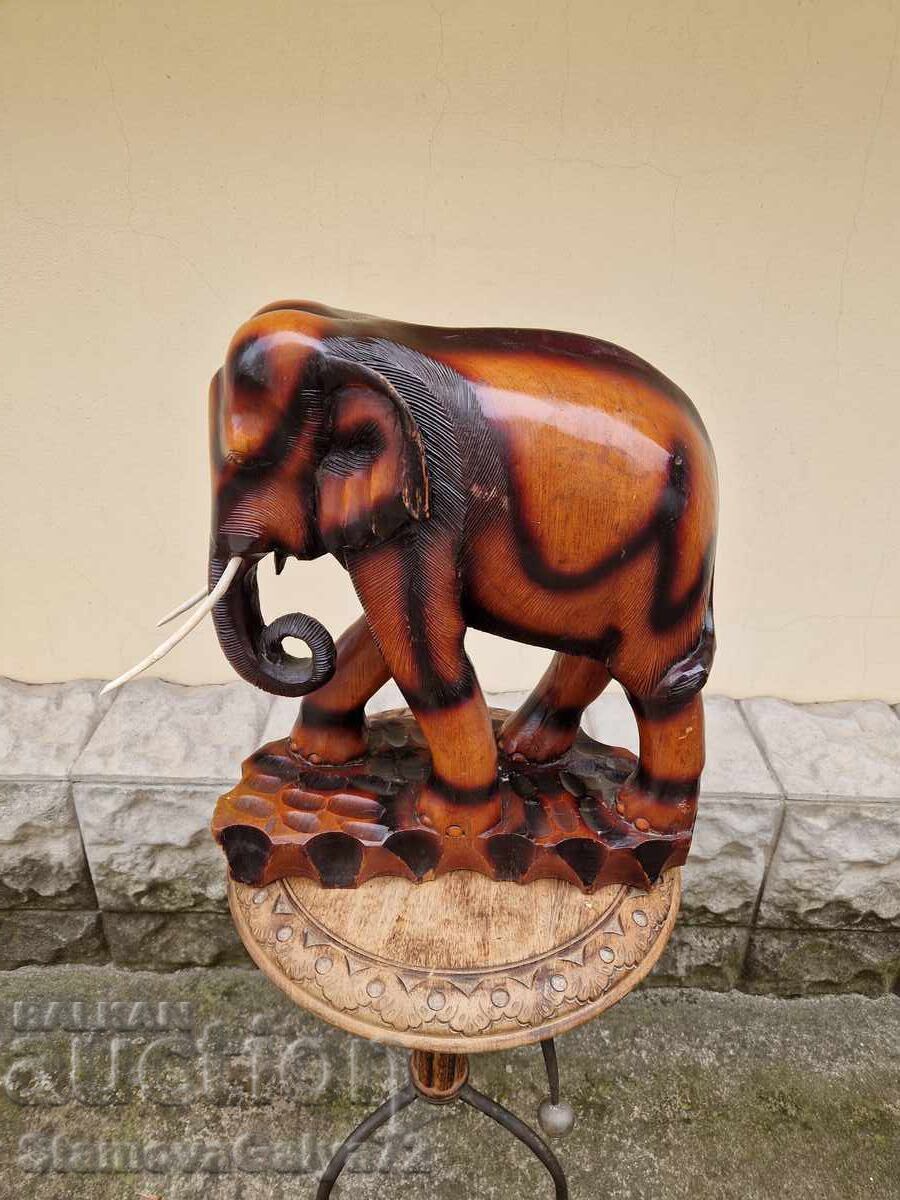 Τεράστια αντίκα ξύλινη φιγούρα αγαλματίδιο