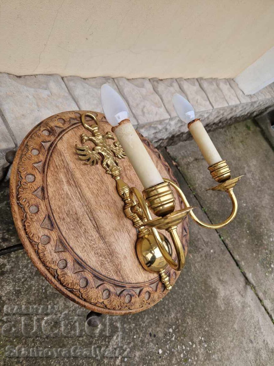 Ένα υπέροχο ζευγάρι αντίκες μπρούτζινες απλίκες - 7 Ένα υπέροχο ζευγάρι αντίκες μπρούτζινες απλίκες - 7