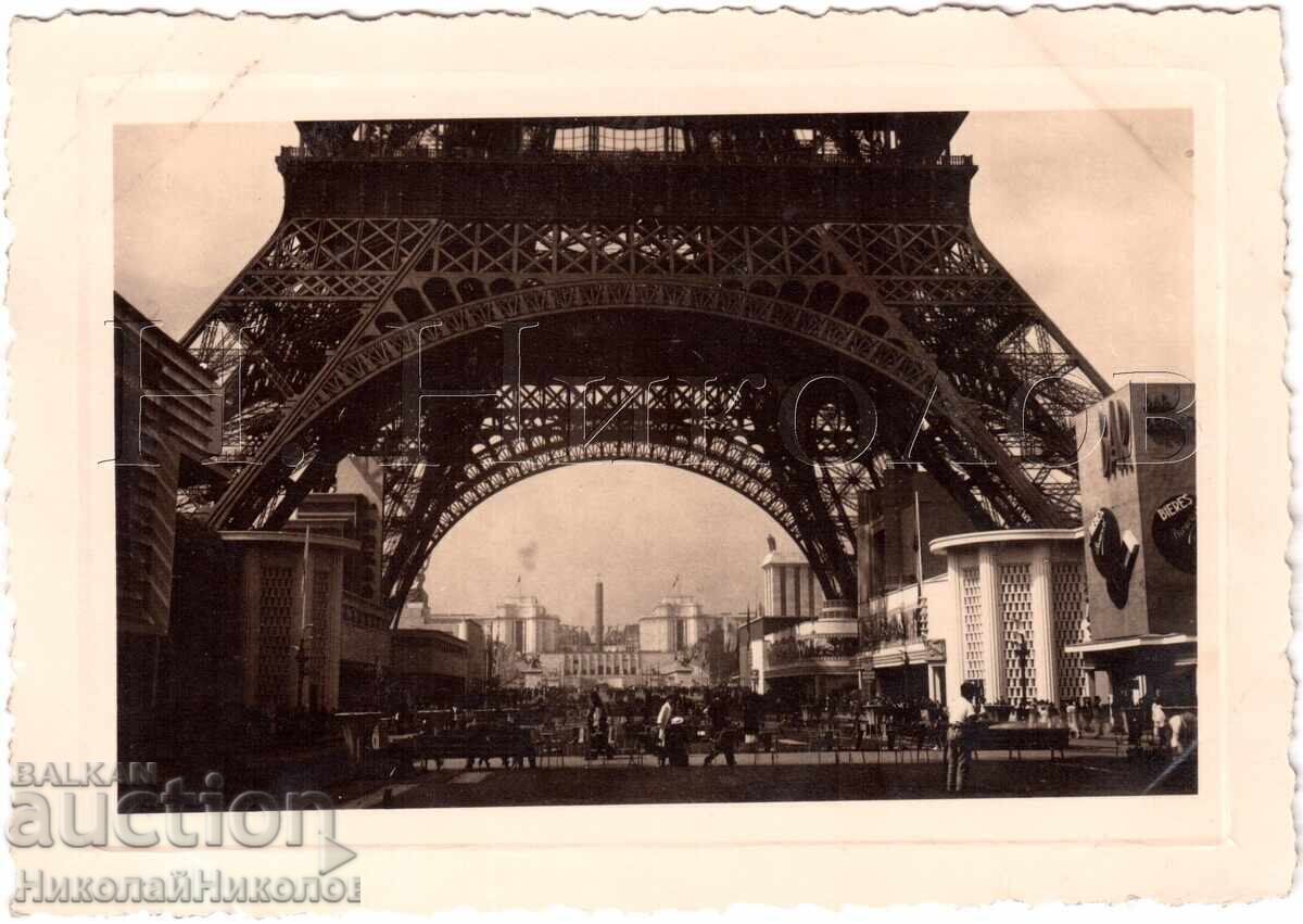 1937 FOTOGRAFIE VECHE PARIS EXPOZIȚIE VEDERE CĂTRE TROCADERO D595