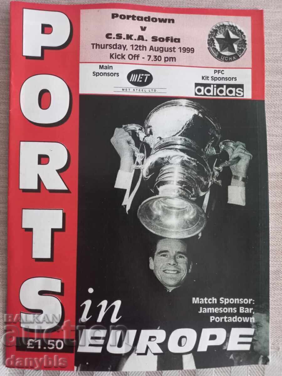 Football Program - CSKA - Portadown 1999 Football Program - CSKA - Portadown 1999