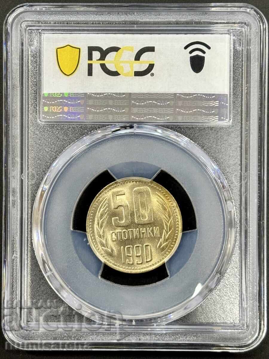 BULGARIA 50 STOTINKI 1990 PCGS MS 66 cu preț 65.00 BGN | € 33.23 BULGARIA 50 STOTINKI 1990 PCGS MS 66 cu preț 65.00 BGN | € 33.23