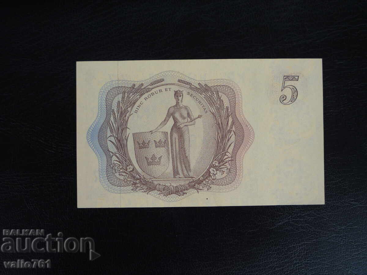 SUEDIA 5 COROANE 1963 NOUĂ UNC cu preț 24.00 BGN | € 12.27 SUEDIA 5 COROANE 1963 NOUĂ UNC cu preț 24.00 BGN | € 12.27