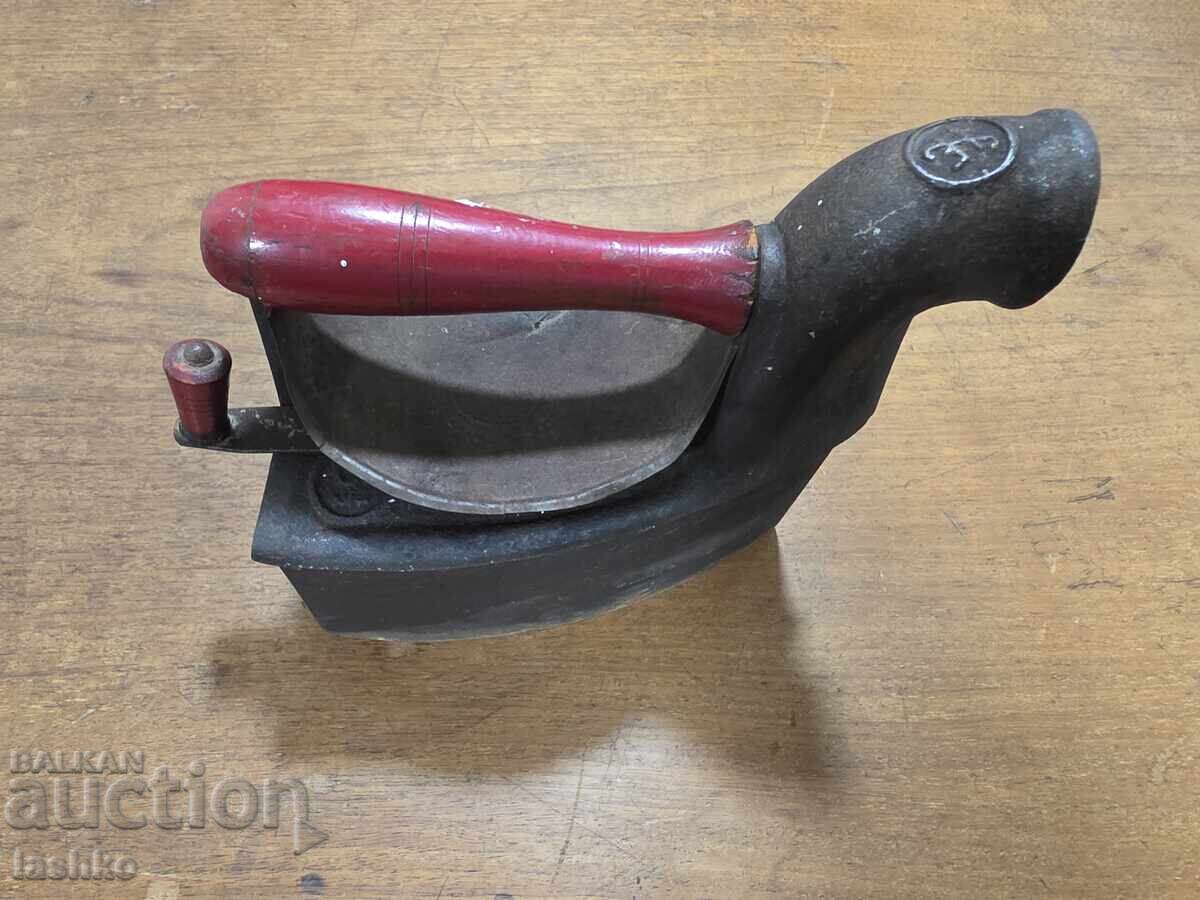 An old iron on fire An old iron on fire